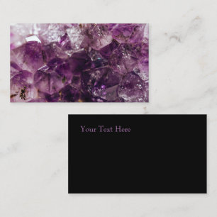 Amethyst Crystal Cleansing Energy Visitkort