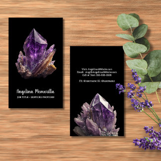 Amethyst Crystal Cluster Visitkort