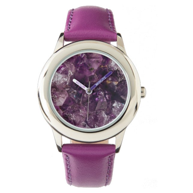 Amethyst Crystal Energy Amethyst Quartz Armbandsur (Framsida)