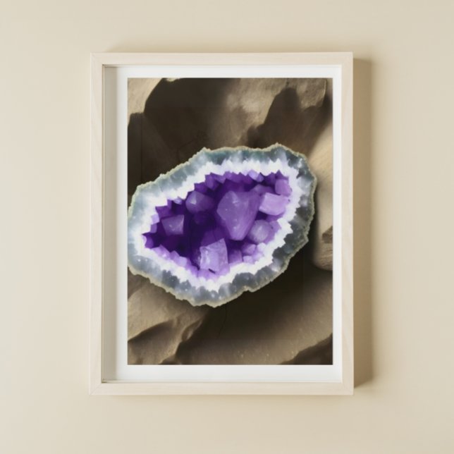 Amethyst Crystal Geode Digital Art Poster (Skapare uppladdad)