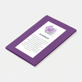 Amethyst Crystal: Jewelry Visning Card Post-it Block