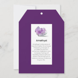 Amethyst Crystal: Jewelry Visning Card Tack Kort