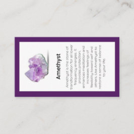 Amethyst Crystal: Jewelry Visning Card Visitkort
