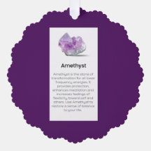 Amethyst Crystal: Jewelry Visning Gift Märkre