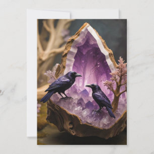 Amethyst Crystal - Kråkas Blackbird Ravens Inbjudningar