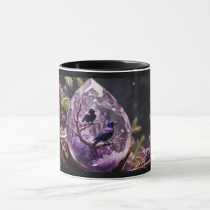 Amethyst Crystal - Kråkas Blackbird Ravens Mugg