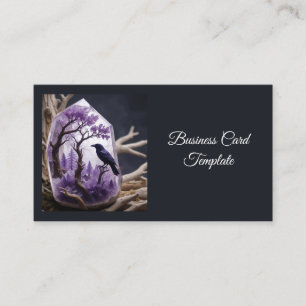 Amethyst Crystal - Kråkas Blackbird Ravens Visitkort