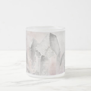 Amethyst Crystal läka krona Chakra för *~*Faux Frostad Glasmugg