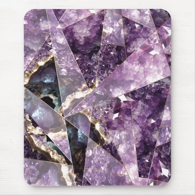 Amethyst Crystal Modern Elegant Musmatta (Framsidan)