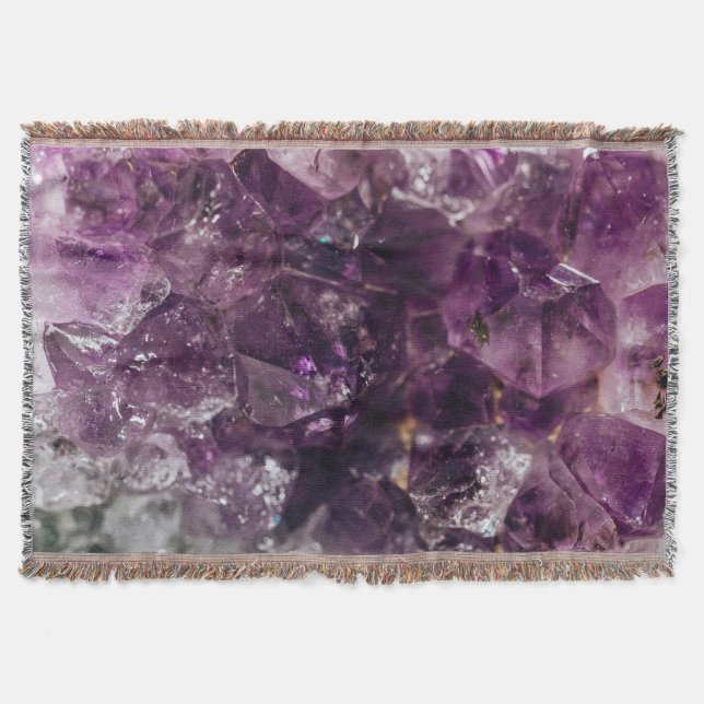 Amethyst Crystal Mönster Filt (Framsidan)