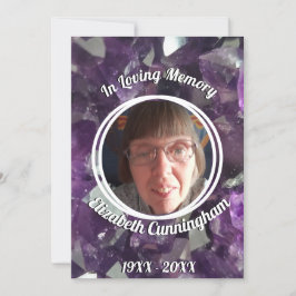 Amethyst Crystal Photo Memorial Program