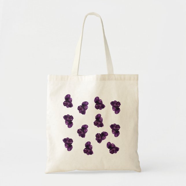 Amethyst Crystal Stone Budget Tote Tygkasse (Framsidan)