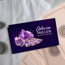 Amethyst Crystals och Tarot/Oracle-kort