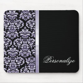 Amethyst Damask Ribbon Mousepad Musmatta