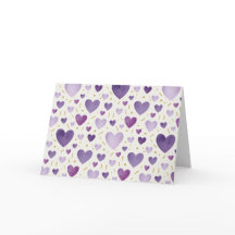 Amethyst Drömvattenfärg Hjärtan