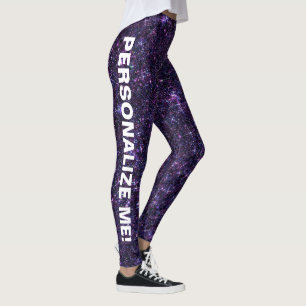 Amethyst Encantation Lila Blue ANPASSNINGSBAR TEXT Leggings