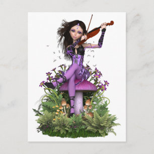 Amethyst Fairy ~ Sweet Melody Vykort