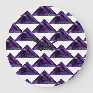 Amethyst, februari Birthstone Lila Large Clock Stor Klocka