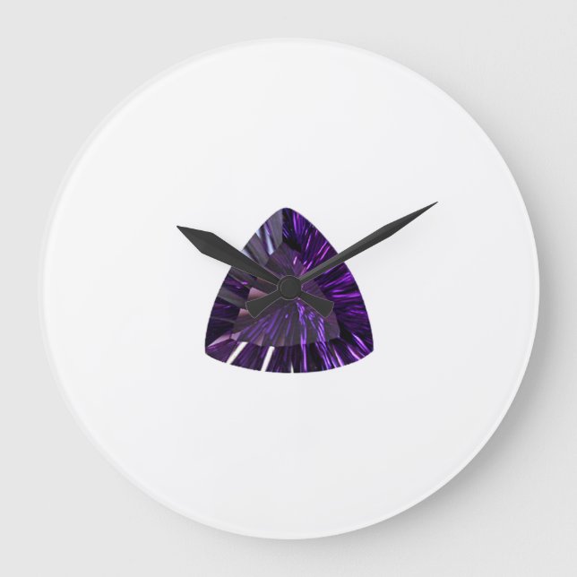 Amethyst, februari Birthstone Lila Stor Klocka (Framsida)