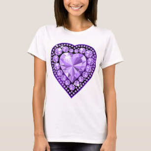 Amethyst Gem-hjärta Tee