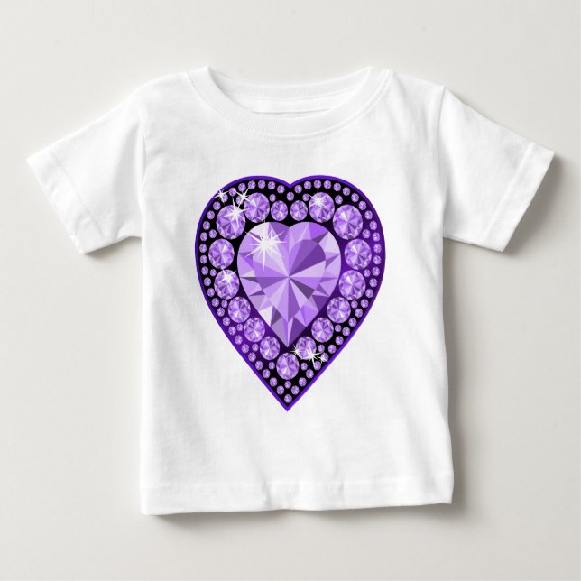 Amethyst Gem-hjärta Tröja (Framsida)