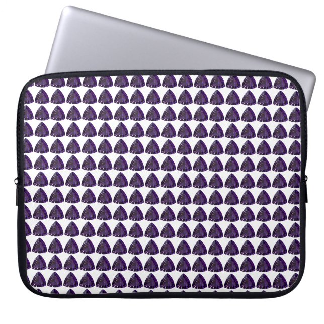 Amethyst Gemstone, februari Birthstone, Lila Laptop Fodral (Framsidan)