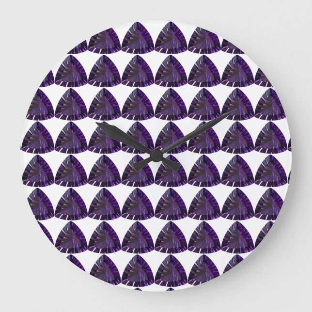 Amethyst Gemstone, februari Birthstone, Lila Stor Klocka (Framsida)