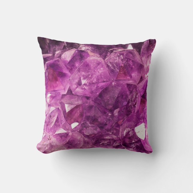 Amethyst Gemstone Image Shiny and Sparkly Kudde (Framsida)