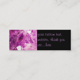 Amethyst Gemstone Image Shiny and Sparkly Mini Visitkort