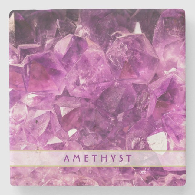 Amethyst Gemstone Image Shiny and Sparkly Stenunderlägg (Framsidan)