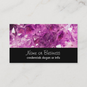 Amethyst Gemstone Image Shiny and Sparkly Visitkort