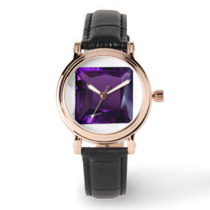 Amethyst Gemstone Lila Armbandsur