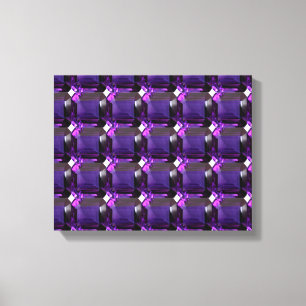 Amethyst Gemstone Lila Canvastryck