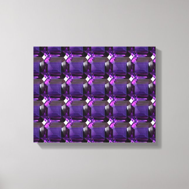 Amethyst Gemstone Lila Canvastryck (Framsida)
