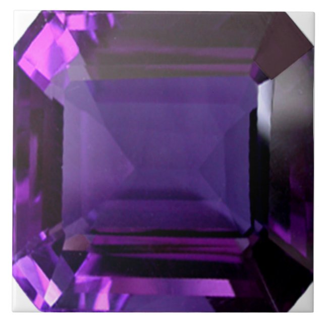 Amethyst Gemstone Lila Kakelplatta (Framsidan)