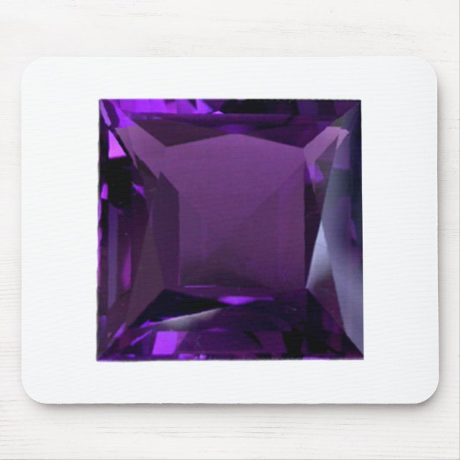 Amethyst Gemstone Lila Musmatta (Framsidan)