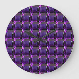 Amethyst Gemstone Lila Stor Klocka