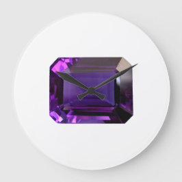 Amethyst Gemstone of Februari Lila Stor Klocka