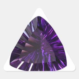 Amethyst Gemstone Triangelformat Klistermärke