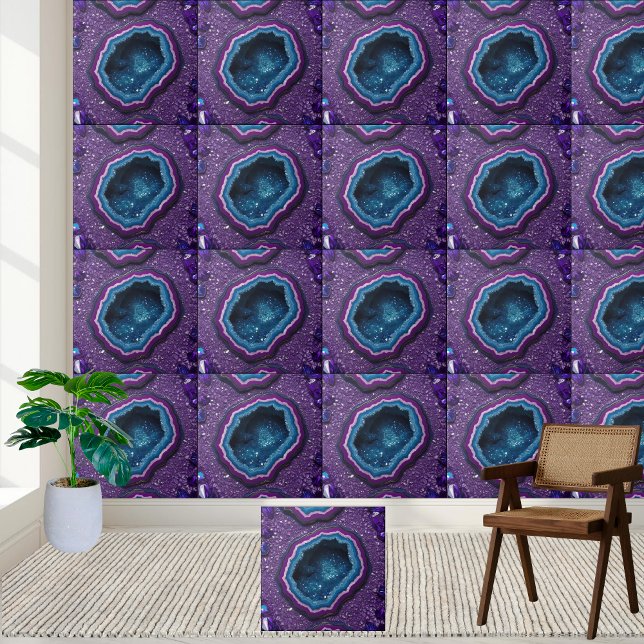 Amethyst Geode Crystal Tile Kakelplatta (Amethyst Geode Crystal Tile)