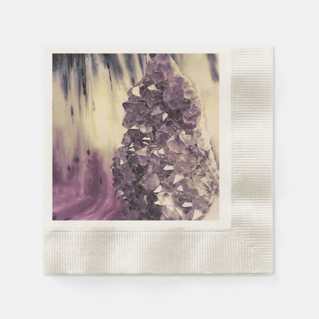 Amethyst Geode Pappersservett (Framsidan)