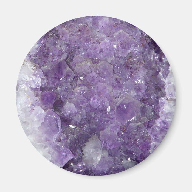 Amethyst Geode - Violet Crystal Gemstone Magnet (Framsidan)