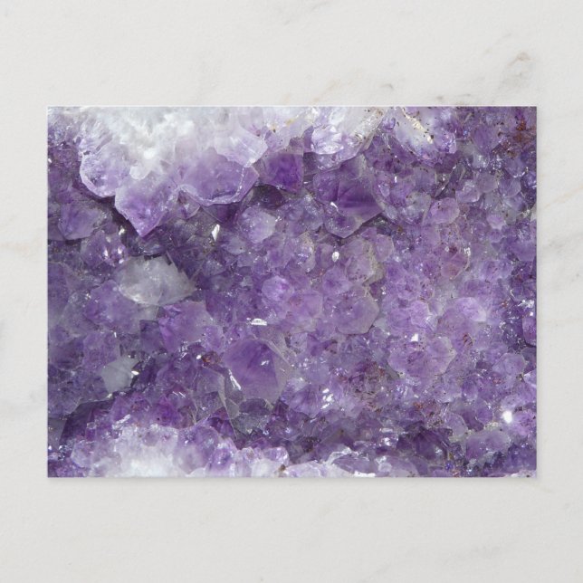 Amethyst Geode - Violet Crystal Gemstone Vykort (Framsida)