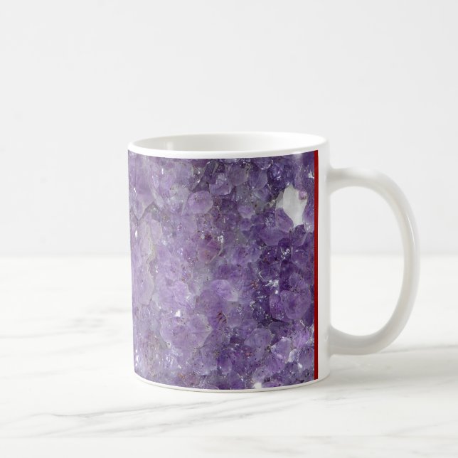Amethyst Geode - violett Crystal Gemstone Kaffemugg (Höger)