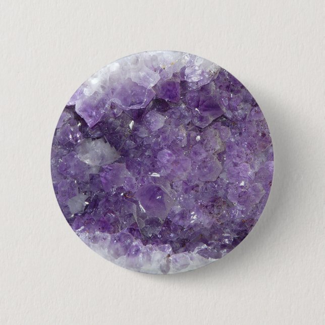 Amethyst Geode - violett Crystal Gemstone Knapp (Framsida)