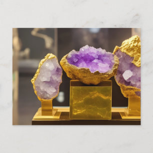Amethyst Geodes Museum Visning Digital Art Vykort