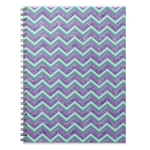 Amethyst Glass Zigzag Mönster Anteckningsbok