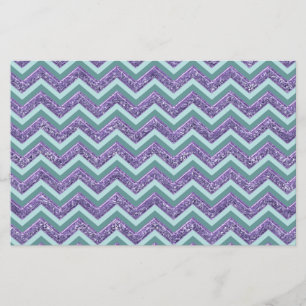 Amethyst Glass Zigzag Mönster Brevpapper