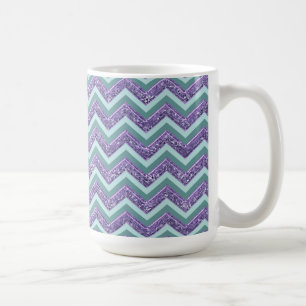 Amethyst Glass Zigzag Mönster Kaffemugg