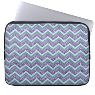 Amethyst Glass Zigzag Mönster Laptop Fodral